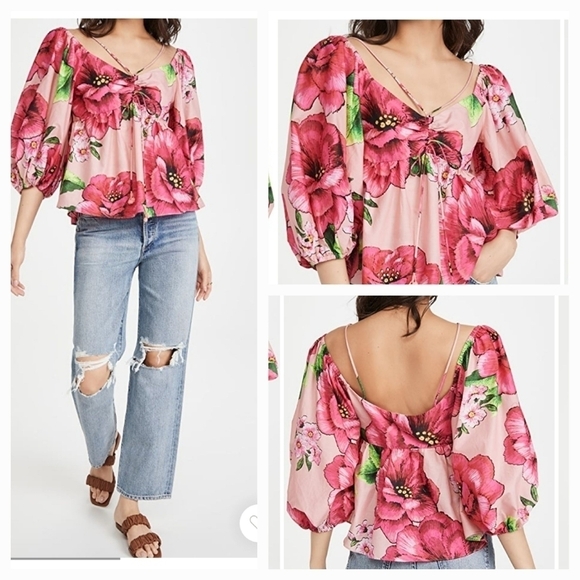 Farm Rio Embroidered Chita‎ Blouse - Picture 1 of 2